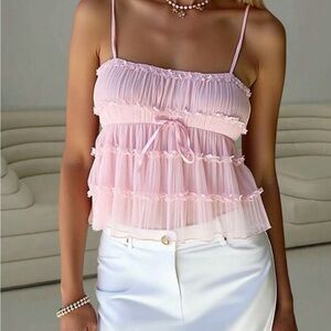 Babydoll pink top